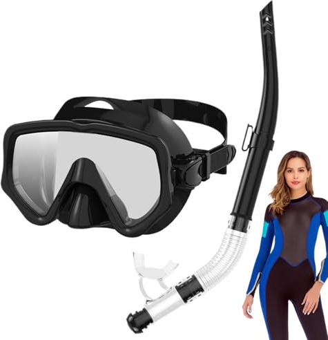 snorkel Panoramavy, helansiktsmask, silikonset | Snorkel Set Simträning, ö-turism, strandutflykter, badresor, sommaräventyr och undervattensupptäckter