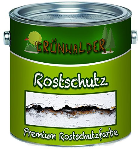 Grünwalder Rostschutz-Grundierung premium Rostschutzfarbe - pigmentierter Farb-Anstrich, leichte Verarbeitung & Wetterbeständig in Hell-Grau und Rot-Braun (1 L, Hellgrau)