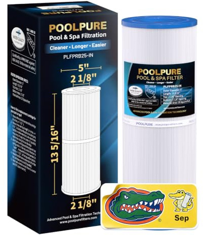POOLPURE für Spa Filter Ersatz für Pleatco PRB25-IN, Unicel C-4326, Guardian 413-106, Filbur FC-2375, Pentair R173429, 3005845, 17-2327, 100586, 33521, 25392, 817-250 0, 5X1 3 Spa Filter, 1 Stück