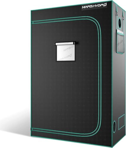 MARSHYDRO 120X60X180 CM Riflettente Mylar Idroponico Coltiva Tenda Idro Box Luce e Impermeabile per Piante Da Interno Crescere