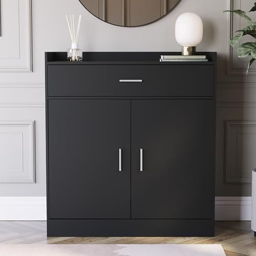 Vida Designs Schubladenboxen, Span Holz und MDF, Schwarz, Standard 3331196