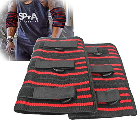 Adjustable Elbow Sleeve, 1 pair Strong Elebow Support Brace Compression Powerlifting, Weightlifting Man (XXL)