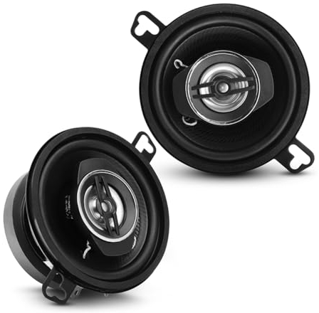 Pyle Autolautsprecher 8,8cm (3,5) – 2-Wege Koaxial Lautsprecher System 120W, 4 Ohm Impedanz, 1 Neodym Hochtöner, 4cm (1,6) Einbautiefe, KSV Spule, Poly Injection Membran – Einbaulautsprecher Auto