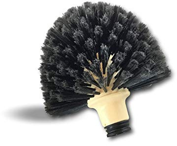 Kibros Lot 6 têtes de loup brosse boule vinyl fleuré Ø 180 mm vissante | Vinyl fleuré, douille vissante, version professionnelle, nettoyage poussière et toiles d'araignées.