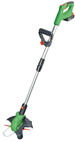 Brüder Mannesmann Akku-Rasentrimmer, 20V, 2 Ah - leistungsstarker Grastrimmer mit einstellbarem Schnittwinkel und LED-Ladestandsanzeige - 12 Ersatzklingen inklusive | M17782