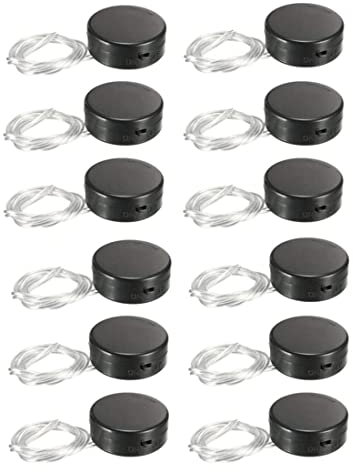 GDQLCNXB Lot de 12 supports de piles CR2032 en plastique avec interrupteur marche/arrêt 6 V CR2032