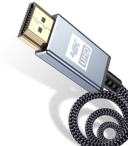 4K HDMI Kabel 20Meter,Sweguard HDMI Kabel 4K @ 60Hz 18Gbps Highspeed HDMI 2,0 Kabel Nylon Geflecht, vergoldete Anschlüsse mit Ethernet/Audio Rückkanal, Kompatibel mit Video 4K UHD 2160p, HD 1080p-Grau
