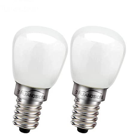 Ruiandsion E14 LED Glühbirne 220V-240V Ersatz Kühlschranklampen mit geringer Wärmeentwicklung für Salzlampe/Kühlschrank/Haube/Nähmaschine, weiß (2er Pack)
