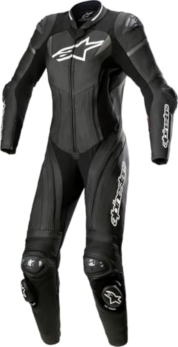 Alpinestars Stella GP Plus Abito da donna in pelle da moto da 1 pezzo, nero/bianco, 46