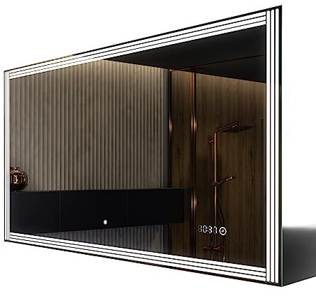 FORAM Badspiegel mit Beleuchtung - Led Spiegel Bad - 70x50 - Badezimmerspiegel Nach Maß - auf Individuelle Bestellung Gefertigt - Modernes Design - Ohne Rahmen