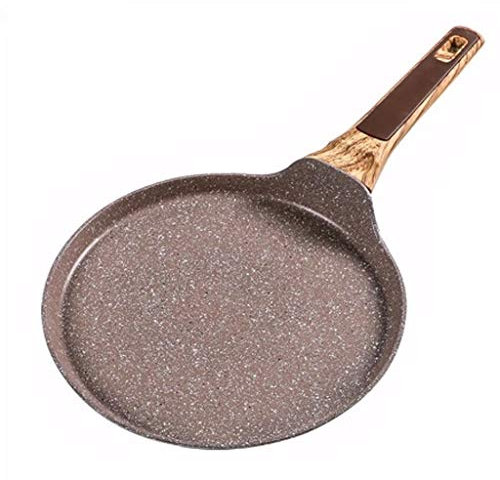 OQHAIR Sartén Antiadherente de Piedra médica de 24 cm, 26 cm Torta de Capas Torta Panqueque Crepe Maker Plancha Plancha Desayuno Tortilla Sartenes para Hornear (Size : 24cm) (26cm)