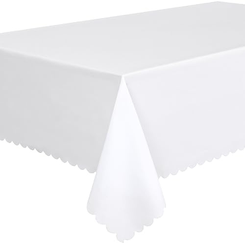 Home Direct Qualitäts Tischdecke Tischtuch Textil Eckig 140 x 240 cm, Tischwäsche, Weiß