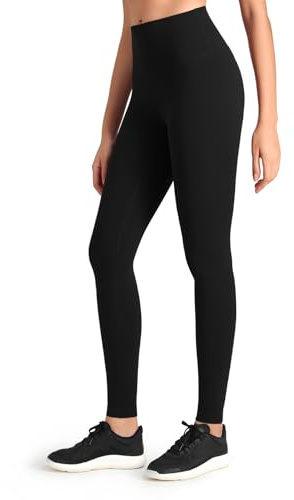 HeyNuts Workout Pro Extra Long Leggings for Tall Women, High Waisted Athletic Tummy Control Leggings Soft Yoga Pants 31'' Black M(8/10)