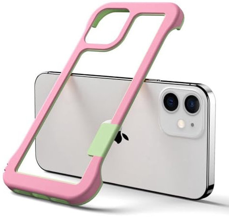 FORLUZ Custodia protettiva in TPU per iPhone 14 Pro Max 14 Plus Custodia con telaio in silicone per iPhone 12 13 Mini 15 Pro 15 Pro Max Cover, rosa, per iPhone 14 Plus