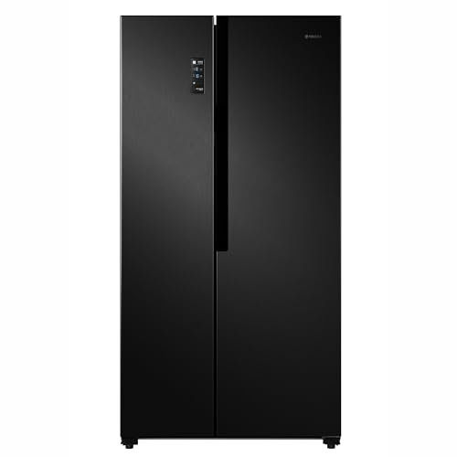 Teknix THSBS1791PBIX American Side by Side Door Fridge Freezer - 519L Capacity - Frost Free - Digital Controls - Black Stainless Steel, H178.7 x W91.0 x D69.0 (cm)
