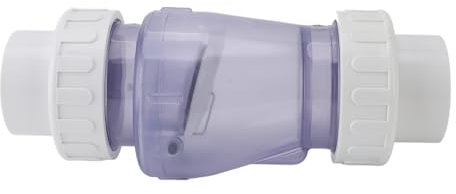 Denash PVC-Rückschlagventil, 2 Zoll, Klares Rückschlagventil, Rückschlagventil, Transparentes Poolzubehör, Ersatz-Rückschlagventil, Verhindert Rückfluss