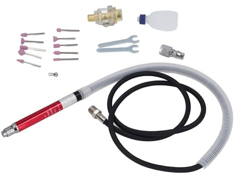 Mikro-Luft-Stabschleifer-Set, 1/8 Zoll (3 mm) Pneumatischer Stabschleifer, 58.000 U/min, Luftbetriebener Stabschleifer, Pneumatischer Mikro-Stabschleifer, Polierwerkzeug-Set Zum