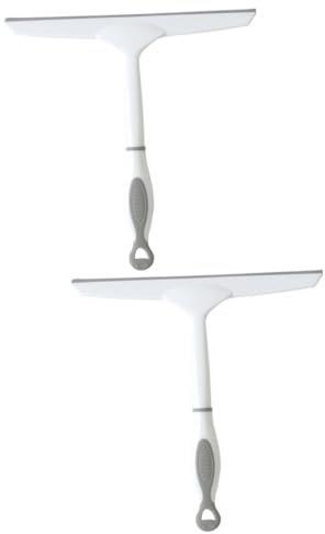 Healeved 2piezas Limpiador De Ventanas Multifuncional Herramienta De Limpieza De Cristales y Mamparas Rasqueta para Vidrios Esponja y Spray para Baños Cocinas y Coches