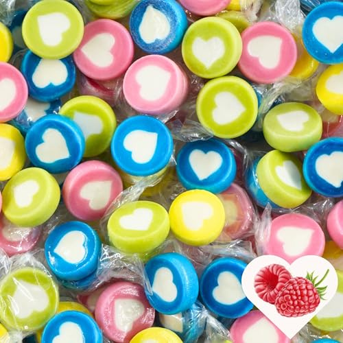 EinsSein Herzbonbons bunt 5 kg | Handgemachte Rocks Bonbons | Süßigkeiten & Gastgeschenke für Kindergeburtstag Ostern Taufe Kommunion Konfirmation Jugendweihe | Mitgebsel & essbare Tischdeko