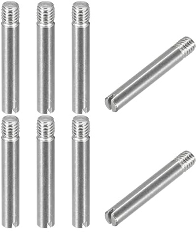 QUARKZMAN 8 Stück M3 x 20mm geschlitzt männlich gerade Gewindestifte, Spannstift Sortiment Zylindrischer Stift aus 304 Edelstahl, Gewindedübel für Möbel Schränke Vitrine Kleiderschrank