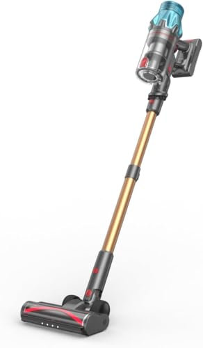 Cordless Vacuum Cleaner 65 Mins/600W/50Kpa, Vacuum Cleaners for Home with Touch Display, Lightweight Stick Vacuum Cleaner; Anti-Hair Wrap Technology, Wall Mount Charging Vacuum for Carpet/Pet Hair