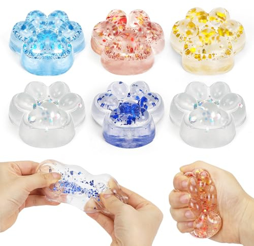 6 Pièces Jouets Anti-Stress pour Chats, Jouets Anti-Stress pour Enfants et Adultes, Jouets Squeeze Anti-Stress pour Animaux, Cadeaux d'anniversaire Parfaits pour Les Enfants