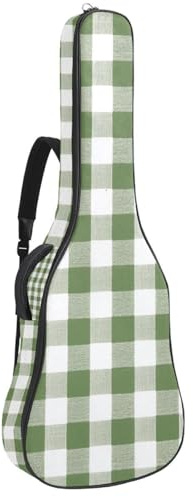 Tasche für Akustikgitarren, weicher Gitarrenkoffer mit 2 Taschen und Aufhängerschlaufe auf der Rückseite, für 40, 41, 42 Zoll E-Bass, klassische Gitarren, Vintage Hirsch im Kiefernwald, Nachtmond