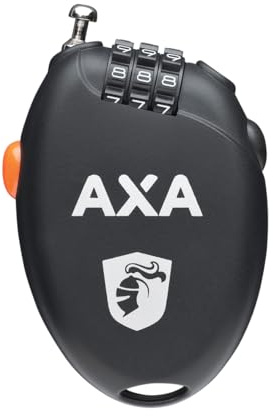 AXA Roll Kabelschloss – Schloss mit Zahlencode – Länge 75 cm – Ultraleicht – Für Fahrräder und Zubehör
