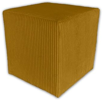Best For Home | Würfel Pouf Hocker | Senfgelb Poof Fußhocker | Samt Sitzhocker für Wohnzimmer, Schlafzimmer & Flur | Polster Ottoman | Gepolstert Sitzpuff oder Sitzwürfel für Sofa oder Sessel