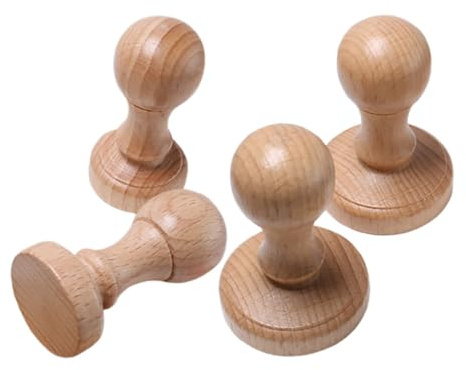 Veemoon 4stücke Holzstempelgriff Selbermachen Diy-holzstempelgriffe-teile Kompatibel Mit Stempel-diy-projekten Holzstempelgriffe Für Lehrer Und Bastler Zubehör Für Individuelle Stempel
