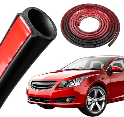 RANJIMA Auto Türdichtung Selbstklebend Gummi, Universal Autotür Türdichtung, D-förmig Dichtungsstreifen Wasserdicht Gummidichtung Autotür Dichtung für Autos, PKW, Türen, Fenster (15 * 15mm, 8M)