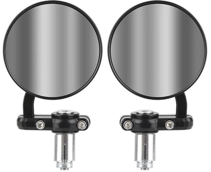 Motociclo Specchio Posteriore Specchietti Universali per Moto da 22 Mm Specchietto Retrovisore Laterale Accessori per Moto Montaggio Sull'estremità del Manubrio da 2 Pezzi