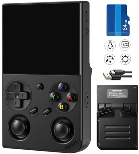 Classic Up Retro Handheld Game Console,Portable Game with 3.5 Inch IPS Screen,with 64G TF Card Pre-Installed 4353 Games Supports 5G WiFi Bluetooth HDMI and TV Output