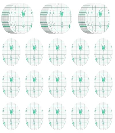 WINXMIN 60 piezas Orejeras para Ducha,Apones Oidos Natación,Pegatinas Impermeables para los Oídos con Tapones para los Oídos de Algodón,Impermeables para El Oído para Nadar Y Bañarse(6.8 x 4.5 cm)