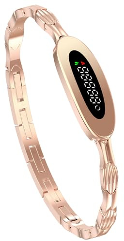 findtime Fitness Tracker Klein Dünn Schmal Damen Aktivitätstracker Fitnessarmband Smart Bracelet Schönes Design Smartwatch IP68 Wasserdicht 24/7 Aktivitäts Schlaftracker Herzfrequenz Gold