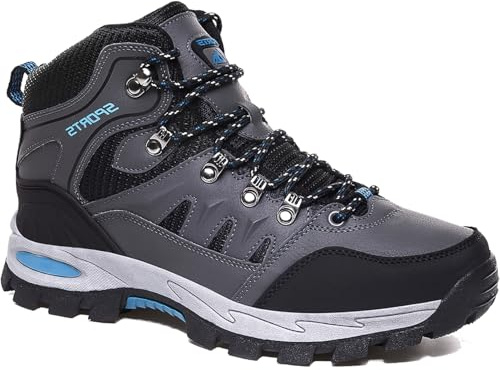 HODTOB Hiking Boots Mens Womens Lace-up Non-Slip Outdoor Men Women Mountain Trekking Shoes for All Season Walking Travelling Backpacking Camping Shoes Sneaker