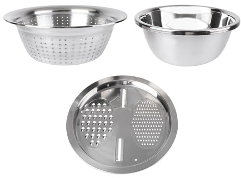 OUNONA Affettatrice di Verdure in Acciaio Inossidabile Multifunzione, Utensile da Cucina Portatile per Lavare e Tagliare, per Uso Domestico e Famiglia Stili multipli