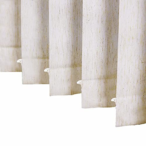 100% Blackout Vertical Window Shades, 3.5inch Slat Fabric Thermal Insulated Energy Saving UV Protection Decoration Vertical Window Blinds
