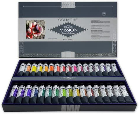 Mijello Titanium Class Gouache acuarela MWG-1534G 34 colores