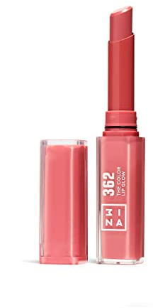 3INA MAKEUP - The Color Lip Glow 362 - Rosa - Labial Hidratante Rosa con Manteca de Karité para Nutrir los Labios - Barra de Labios Brillo - Bálsamo Alta Pigmentación Vegan - Cruelty Free