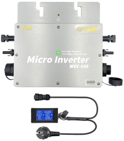 Y&H 800W netzgekoppelter Mikro-Wechselrichter wasserdicht IP65 MPPT DC30-42V PV Eingang AC180-260V Ausgang für 30V 36V Solarmodule