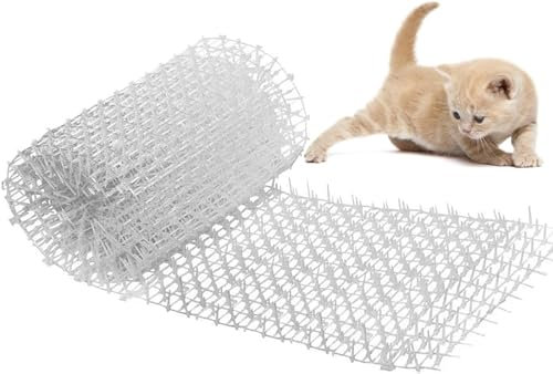 WHAPELQ Dornengitter Tier-Barriere Katzenabwehr Matte, 30 * 200cm Matte Mit Spikes Spike Matte Katzenschreck Tierschreck Katzen Marder Hunde Tierschreck Spikes Im Garten