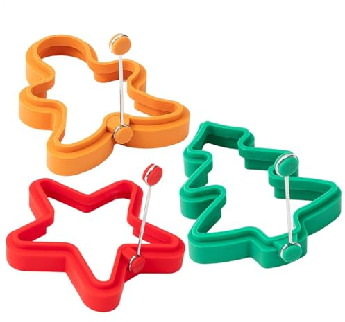 Cuociuova di pan di – anello per uova di pan di | stampo per uova resistente alle alte temperature | stampo per pancake antiaderente in silicone per la colazione in cucina
