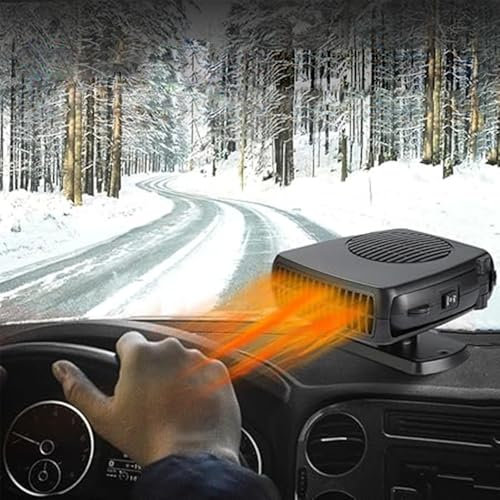 PASLFC Auto Heizung 12v,Car Heater,Kühlung Autoheizung mit 360° Drehbasis,Heizlüfter Auto Mit Handgriff,Autoheizung,Tragbare Heizlüfter Auto,Windschutzscheibe Defroster,Frontscheibenheizung Auto