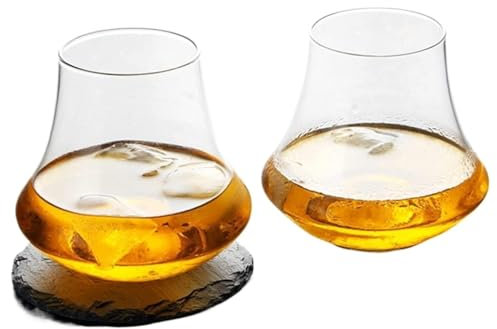 Whisky Tasting Glasses Set of 2 Nosing Tumbler with Wide Edge for Spirits and Wine Tasting 340ml Capacity Ideal for Whiskey Chivas Liquor Enhance Your Drinking Experience