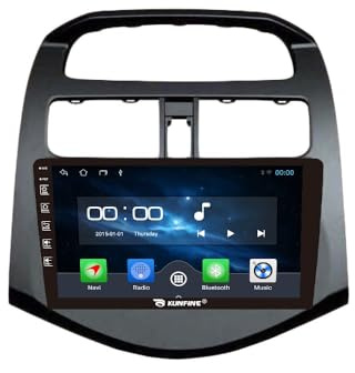 Quad Core 4G+64G Car CarPlay Android Auto 9 IPS Display Navigation Stéréo Touchscreen Headunit Pad Tablet Caméra arrière GPS Radio Lecteur multimédia pour Chevrolet Spark 2010-2014
