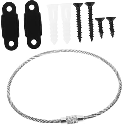 SUPVOX 2sets Furniture Anchors for Wall Safety Preventing Tip-Over for Dresser Cabinet Bookshelf for Childproofing Home