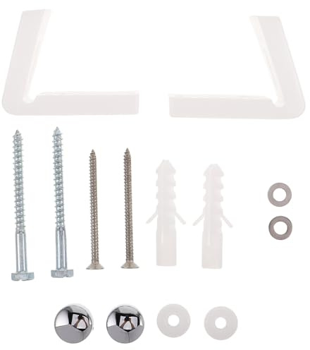 Gadpiparty 1 juego de tornillos de fijación para asiento de inodoro: juego de pernos de montaje en forma de L, pernos de anclaje de acero inoxidable, accesorios de repuesto para una fácil