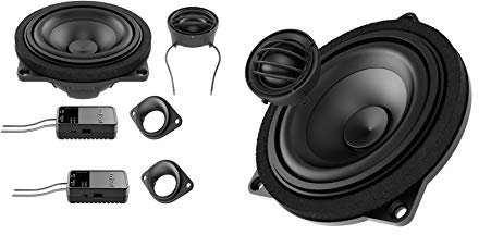 Audison APBMW K4E – 2-Wege-Komponentensystem Plug & Play für BMW/MINI, 25-mm-Hochtöner, 100-mm-Mitteltöner, Weiche und Montageset, 100W Max, Large Basket-kompatibel
