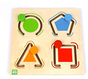 edu fun 21038 Schreibübungsbrett Montessori Pinzettengriff und Stiftführung üben Vorbereitung zur Schreibbewegung Schreibübung für Kinder ab 2 Jahren zur Förderung der Handmotorik (Level 3)